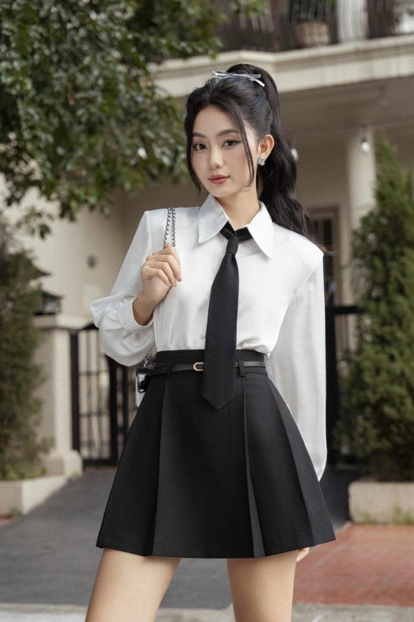 Chân váy xếp ly ngắn - Hình ảnh 4