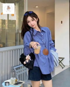 Áo sơ mi nữ kẻ caro nhỏ
