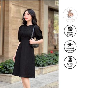 váy cá tính nữ màu đen Váy đen dáng chữ A váy cá tính nữ màu đen Váy đen dáng chữ A