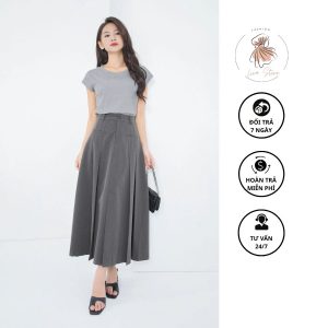 Các kiểu chân váy dài qua gối chân váy xòe Các kiểu chân váy dài qua gối chân váy xòe